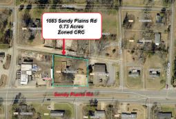 .73 AC Zoned CRC w/ 196' Road Frontage