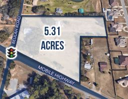 5.31 Acres-Hard Lit Corner Beulah & Mobile