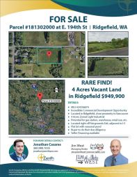 4AC Vacant Land in Ridgefield