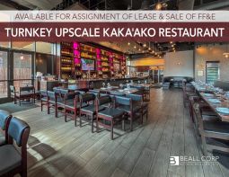 Turnkey Upscale Kakaako Restaurant