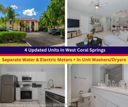 West Coral Springs 4Plex On Over Quarter Acre